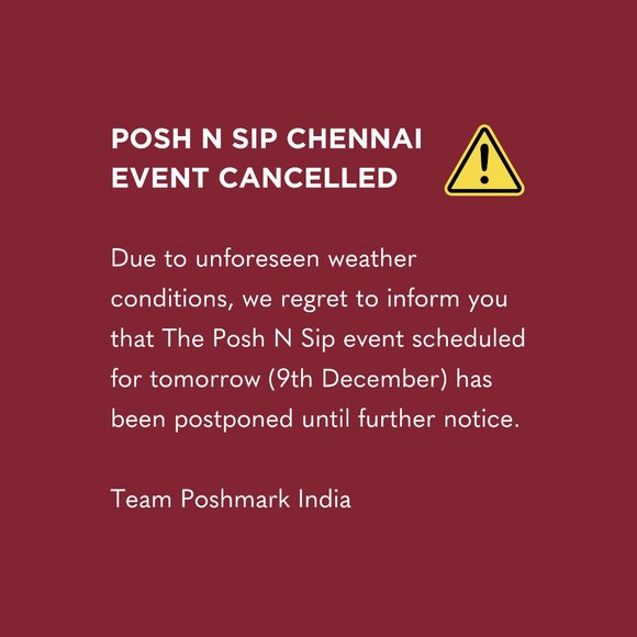 Other - POSH N SIP: Chennai 🌟 - EVENT POSTPONED